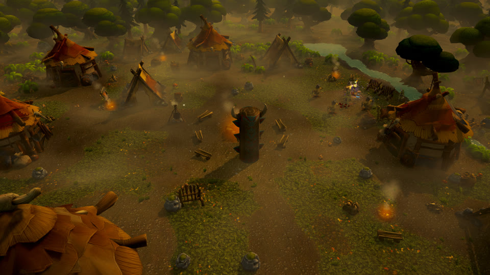 The Goblin Village: huts, totems and campfires